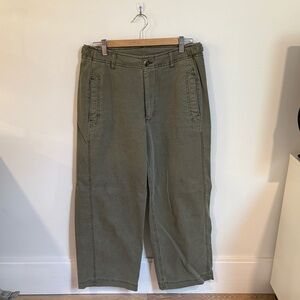 Extra High-Waisted Wide-Leg Workwear Pants  Stone Wall